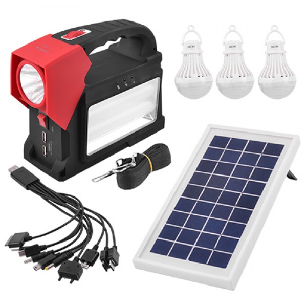 

Фонарь переносной Luxury 1960 T 1W+24SMD 3 лампы солнечная панель батарея power bank (Yajia)