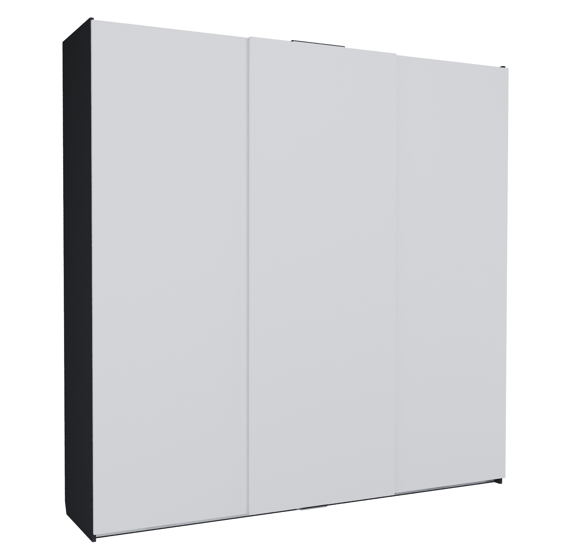 

Шкаф-купе со скрытой навесной системой MebelLoft 240х55х233 см 3-х дв. Белый+Антрацит 2312-03