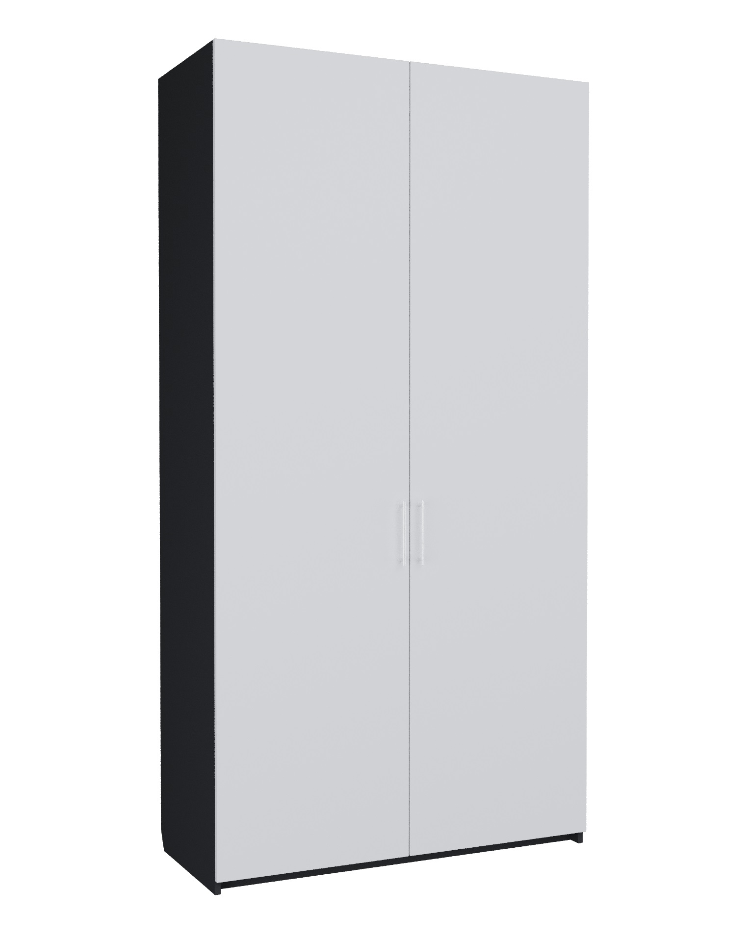 

Шкаф распашной 2-хдв. MebelLoft 120х55х233 см Белый+Антрацит 2201-03