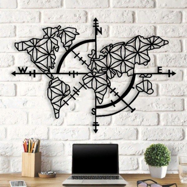 

Картина из дерева CraftUA Compass Map M 65x100
