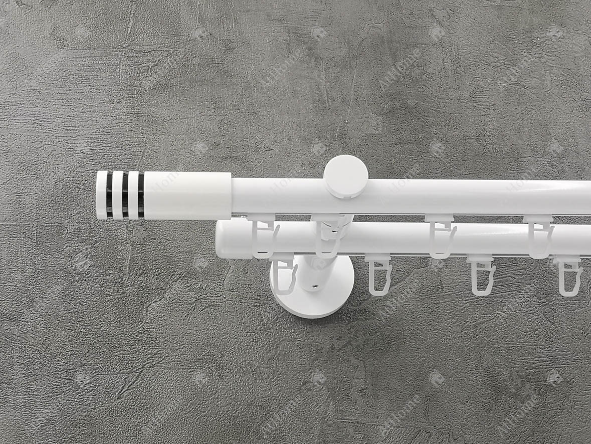 

Карниз Quadrum Модуло 240 см двойной Белый 19/19 мм импрессионная