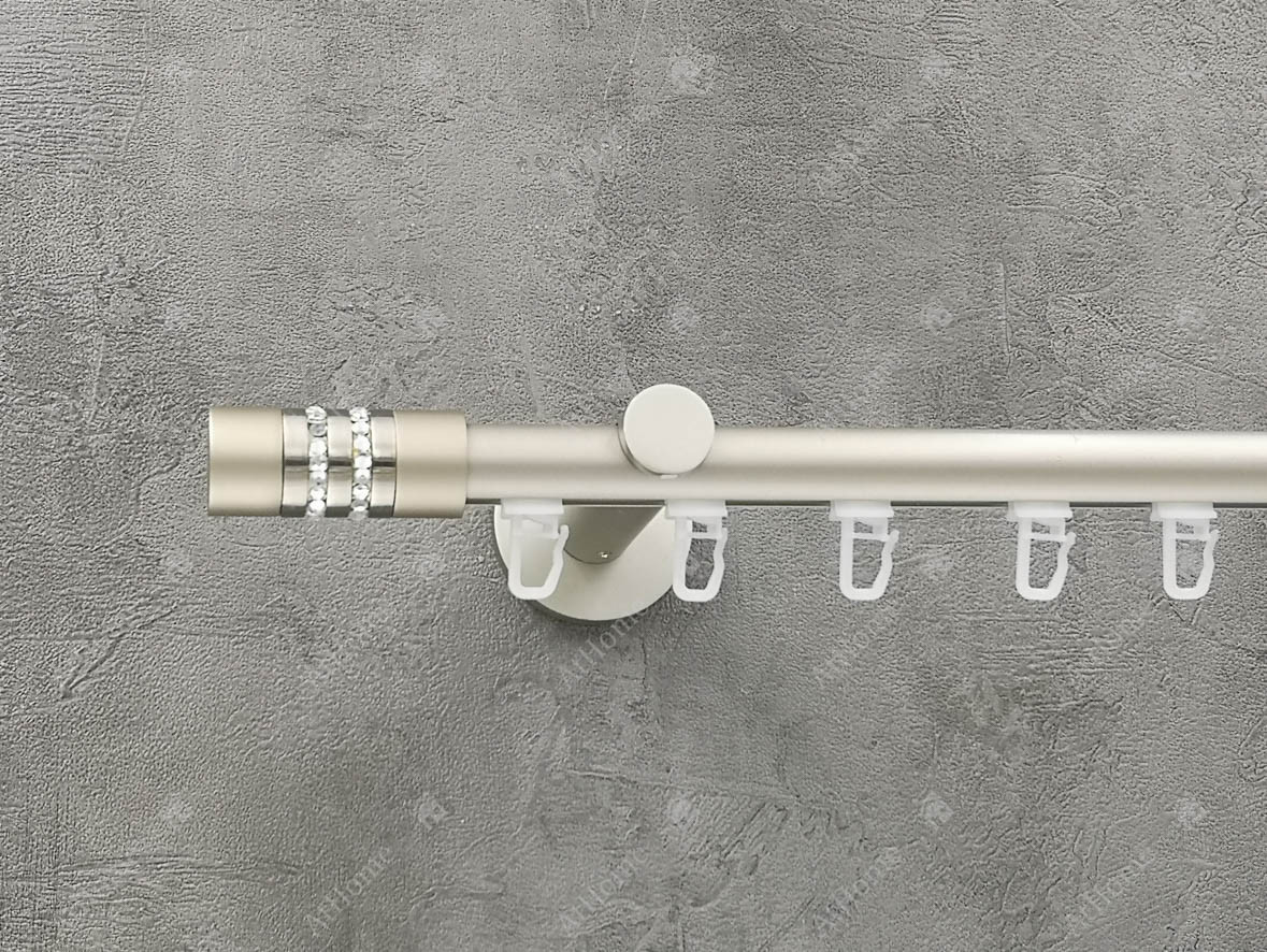 

Карниз Quadrum Энигма 160 см одинарный универсальный Сатин 19 мм импрессионная