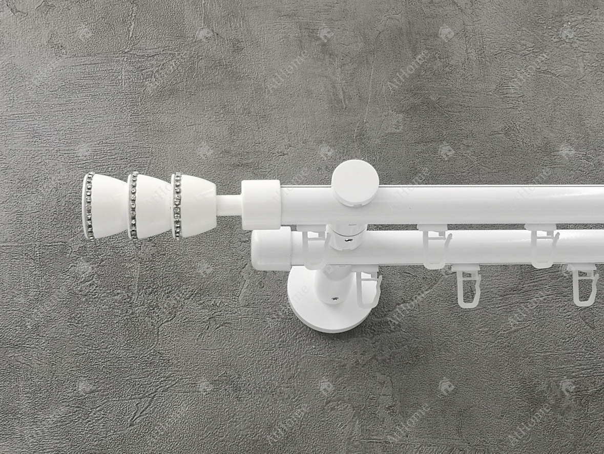 

Карниз Quadrum EG 152 160 см двойной Белый 19/19 мм импрессионная
