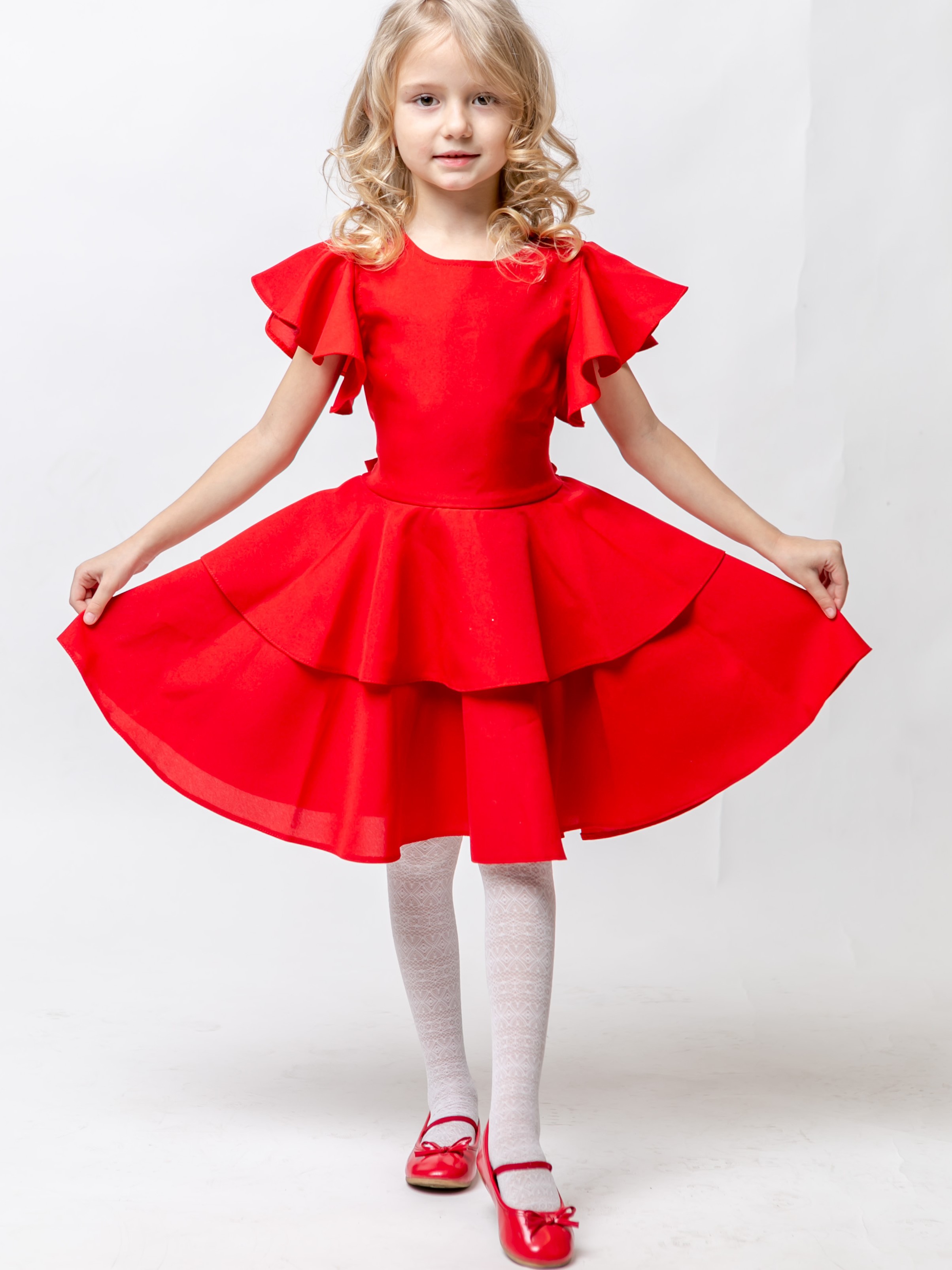 Акція на Дитяче святкове плаття для дівчинки Ласточка 20_2044 116 см Червоне від Rozetka