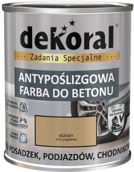 

Краска антискользящая для бетона Dekoral 0.75 л Бежевая (DL-380790)
