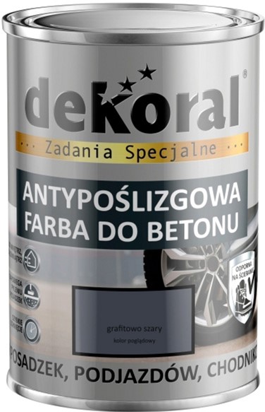 

Краска антискользящая для бетона Dekoral 0.75 л Графитовая (DL-380792)