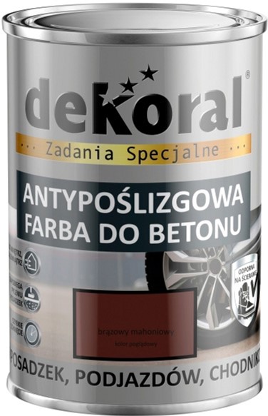 

Краска антискользящая для бетона Dekoral 0.75 л Коричневая (DL-380793)