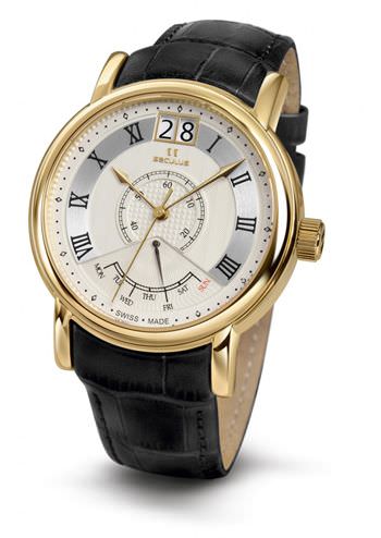 

Мужские наручные часы Seculus 4506.3.7003 white, pvd-y, black leather