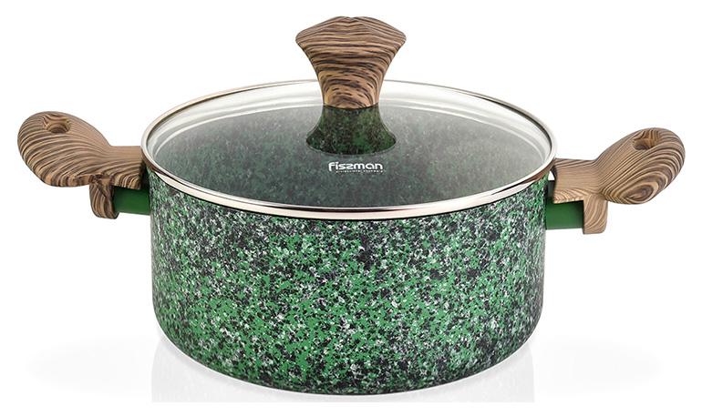 

Кастрюля Malachite 2.7л с антипригарным покрытием EcoStone Fissman 36569-BR-1883