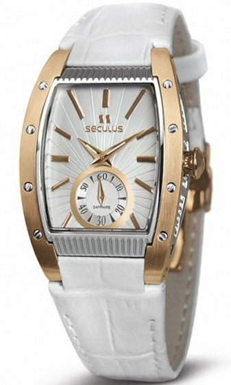 

Женские наручные часы Seculus 1667.2.1069 white, pvd-r, white leather