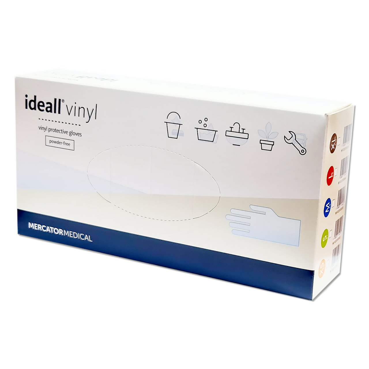Перчатки IDEALL VINYL виниловые нестерильные неопудренные универсальные ...