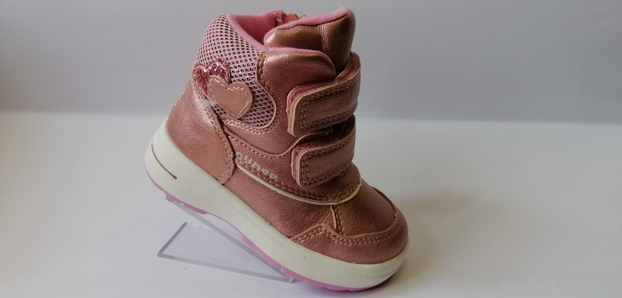

Зимние ботинки для девочки Clibee 196 H pink розовые р. 22 - 14,5 см