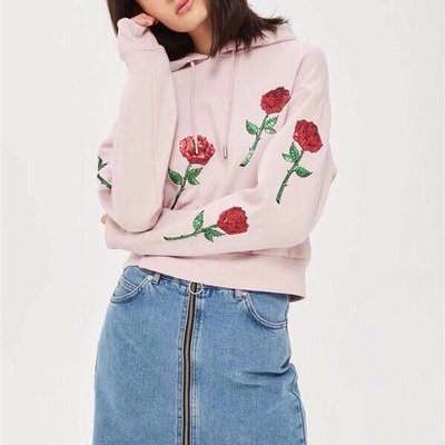 

Худи женское розовое с пайетками Red Rose Berni Fashion (S) Розовый