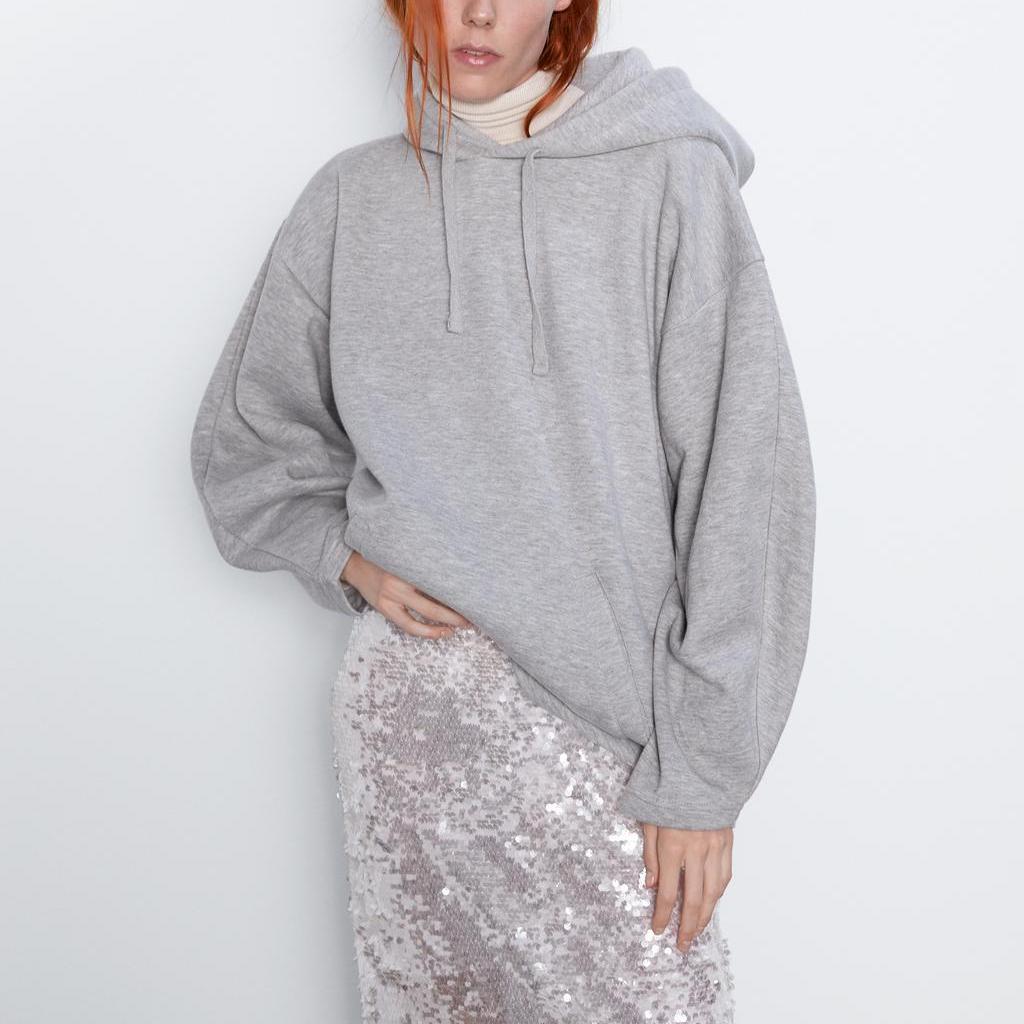 

Худи женское с капюшоном и карманами спереди Ordinary, серый Berni Fashion (M) Серый