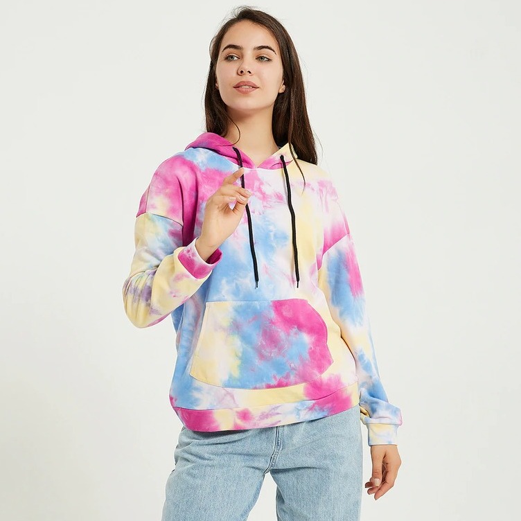 

Худи женское с карманом спереди в стиле tie dye Pied Berni Fashion () Желтый, Худи женское с карманом спереди в стиле tie dye Pied Berni Fashion (S) Желтый