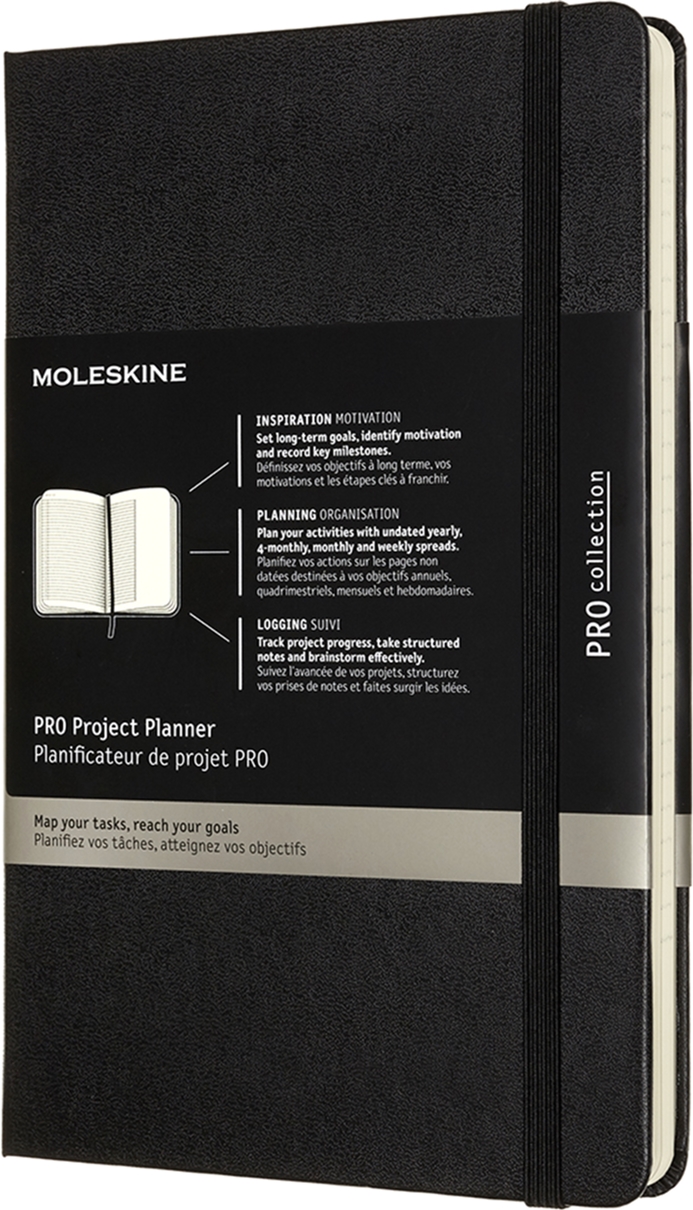 

Планировщик проектов Moleskine PRO 13 х 21 см 288 страниц Чёрный (8056420851366)
