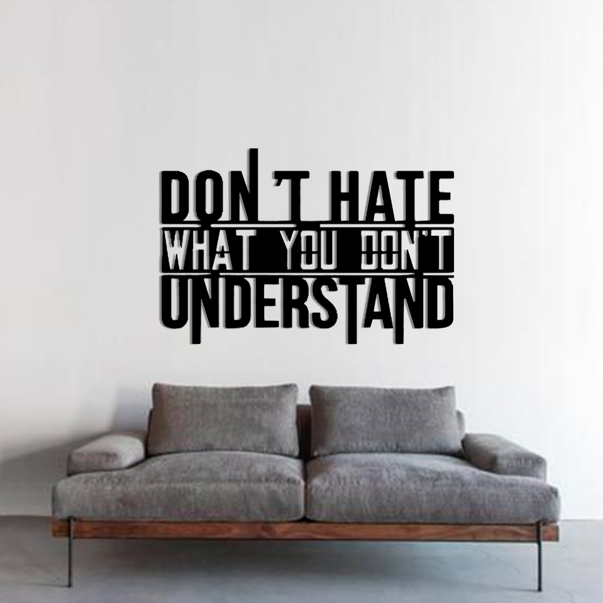 

Картина с дерева KoDi на стену Don't hate what you don't understand 50 см 300029