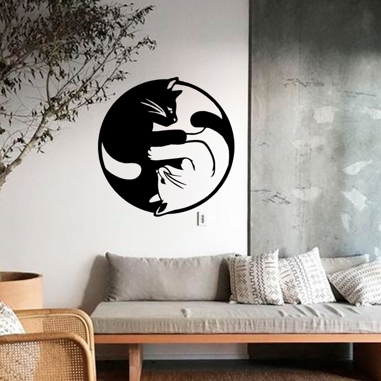 

Картина с дерева на стену Yin Yang 75 см 300091