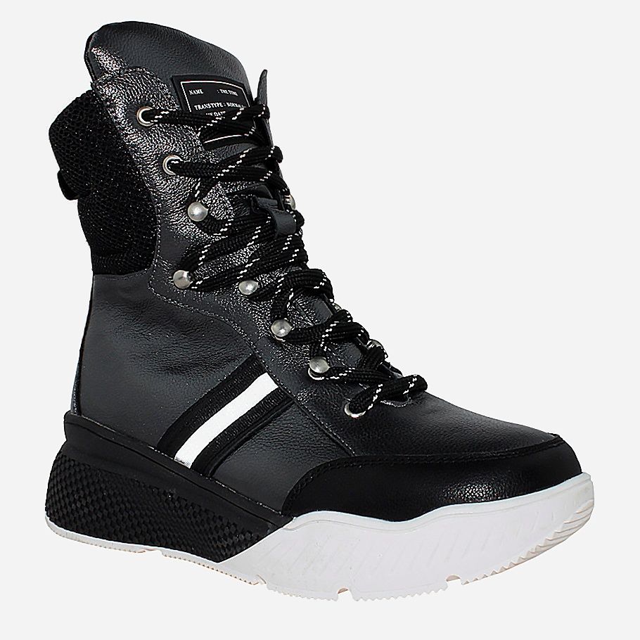 Акція на Жіночі зимові черевики високі Favi RF01130-1 37 23.5 см Сірі від Rozetka