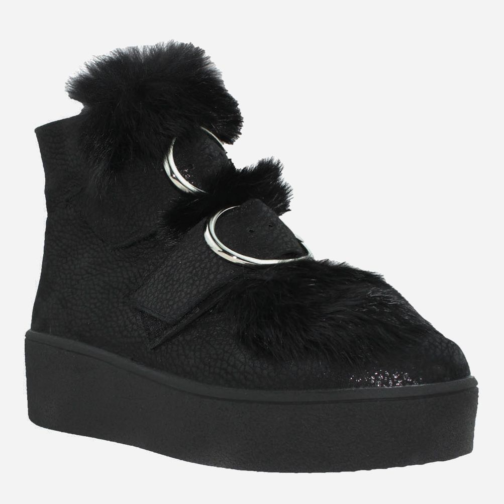 Акція на Жіночі зимові черевики високі Favi RF1557-1 37 23.5 см Чорні від Rozetka