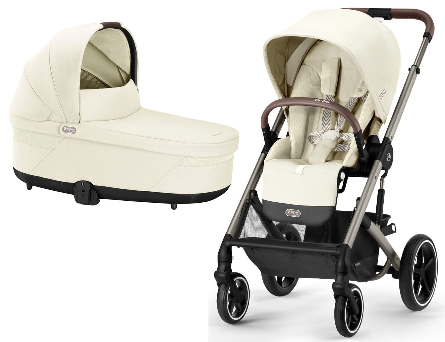 Универсальная коляска Cybex Balios S Lux 2.0 TPE Seashell Beige – фото ...