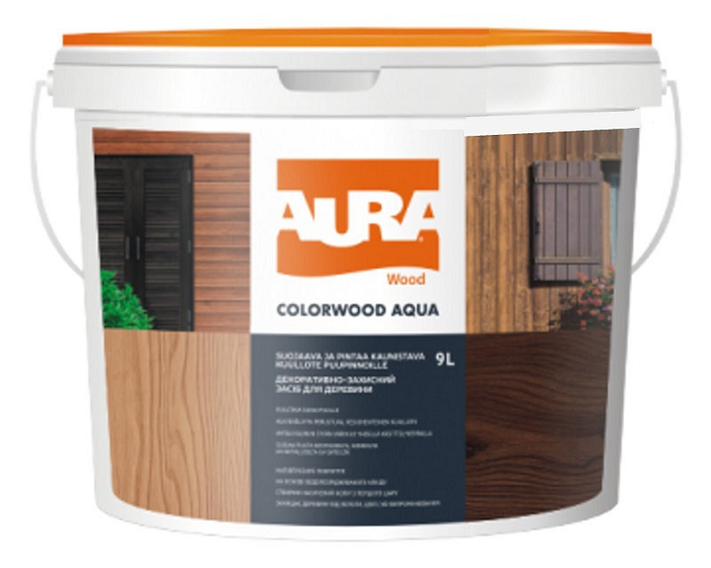 

Лазурь-лак алкидный AURA COLOR WOOD AQUA для древесины бесцветный 9л
