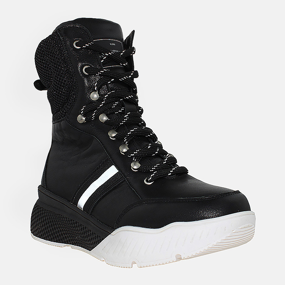 Акція на Жіночі зимові черевики високі Favi RF01130 37 23.5 см Чорні від Rozetka