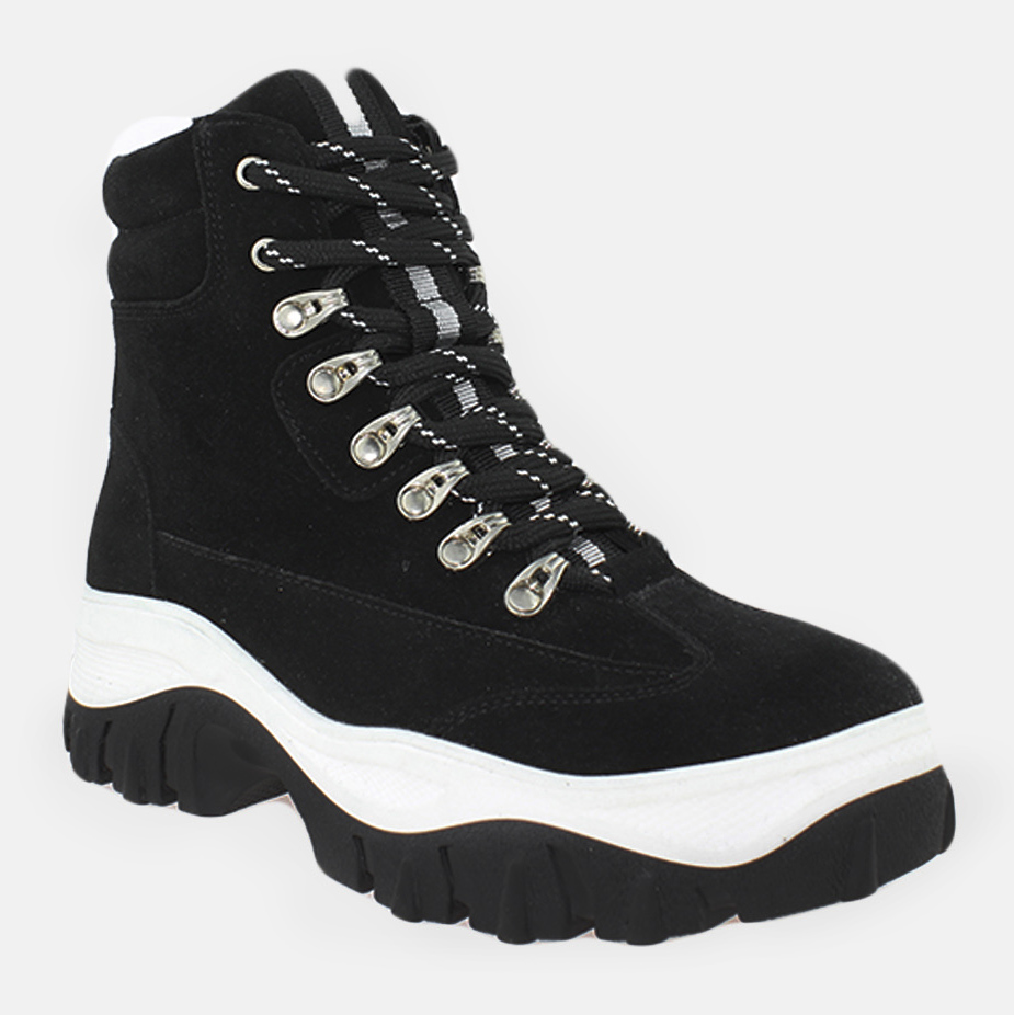 Акція на Жіночі зимові черевики високі Favi RF0422-11 37 23.5 см Чорні від Rozetka