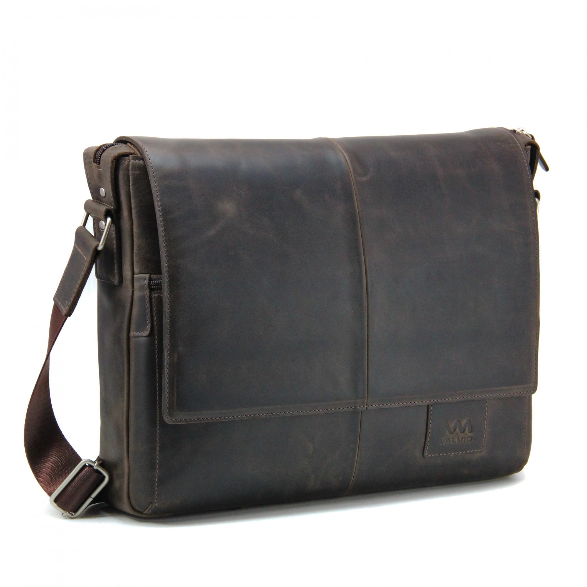 

Сумка мужская кожаная Tom Stone 5043 C-BR для ноутбука 15,6" коричневая +кожаный картхолдер в подарок