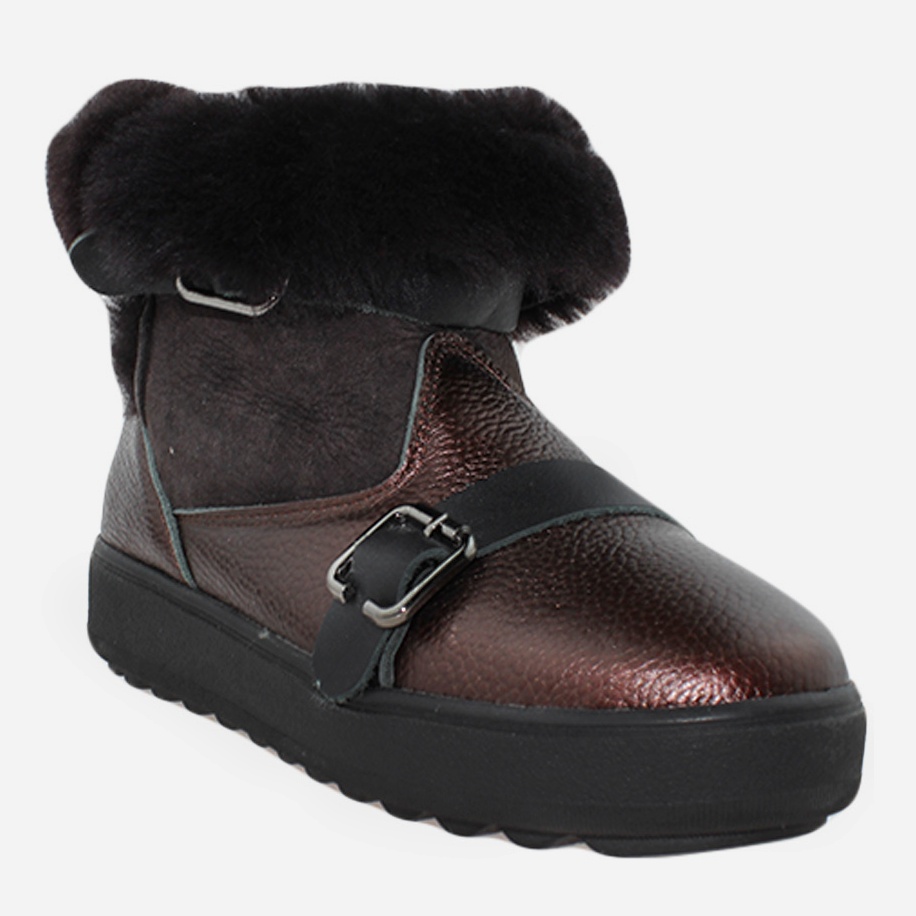 Акция на Жіночі зимові черевики низькі Gampr RG18-56011-22 38 24 см Коричневі от Rozetka