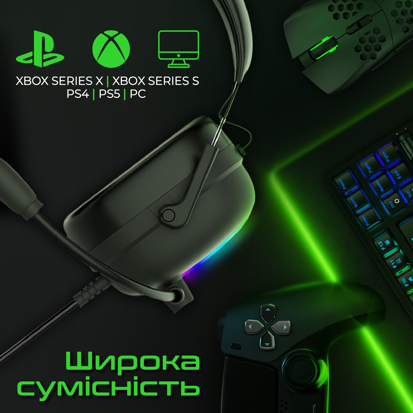 Навушники Vertux Warfare 7.1 USB Black (warfare.black) — фото 8