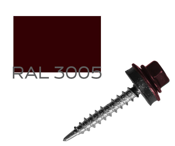 

Саморез кровельный по дереву MAXPRO с шайбой EPDM RAL-3005 4,8х35 250 шт (SDS-48353005)