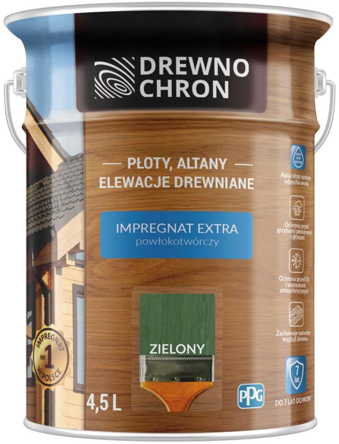 

Плёнкообразующая пропитка Drewnochron Impregnat Extra Зеленый 4.5 л (DN-364439)