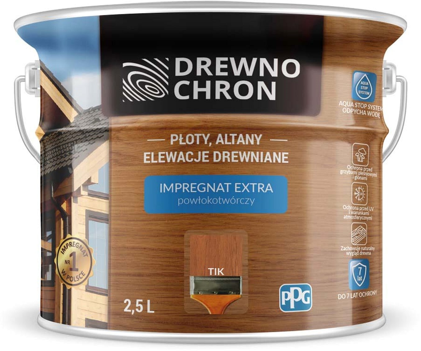 

Плёнкообразующая пропитка Drewnochron Impregnat Extra Тик 2.5 л (DN-364423)