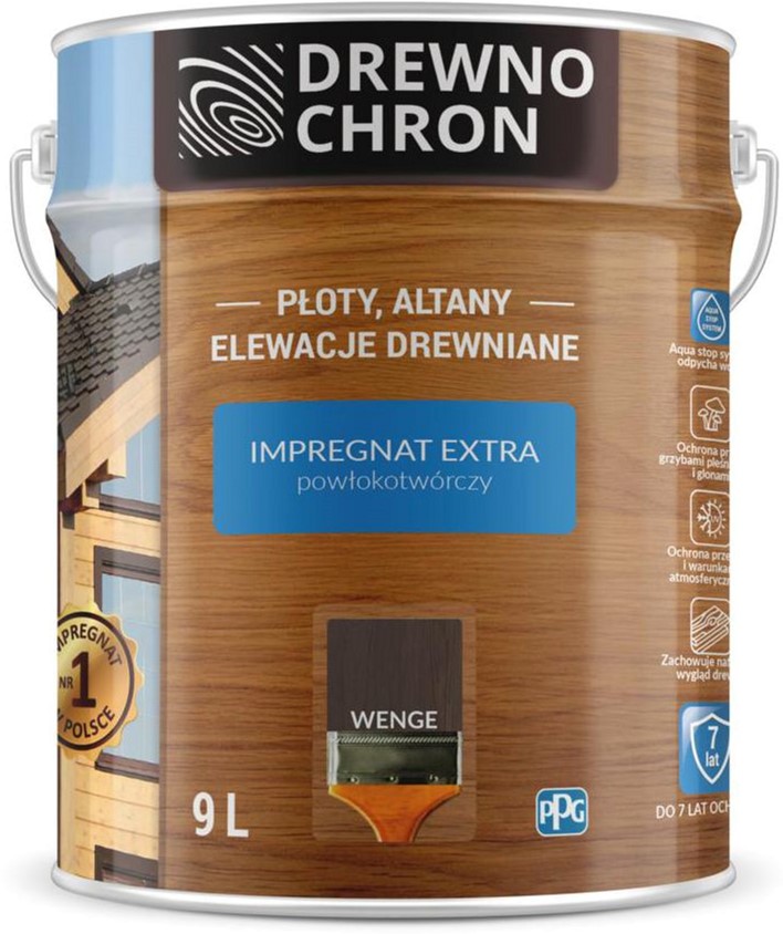 

Плёнкообразующая пропитка Drewnochron Impregnat Extra Венге 9 л (DN-364465)