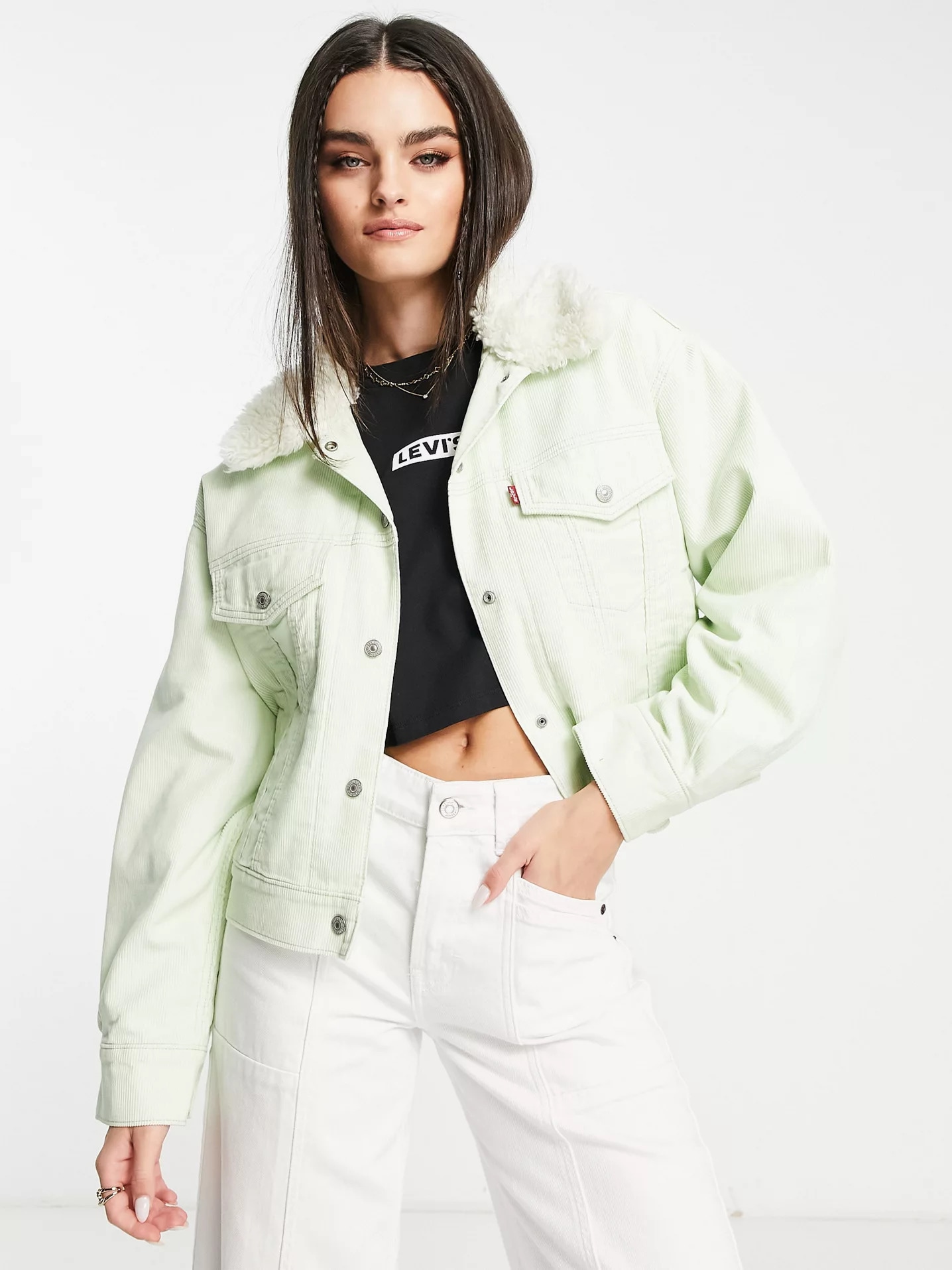 Джинсовая куртка Levi's 125614091 3X Салатовая (1159781494) – низкие ...