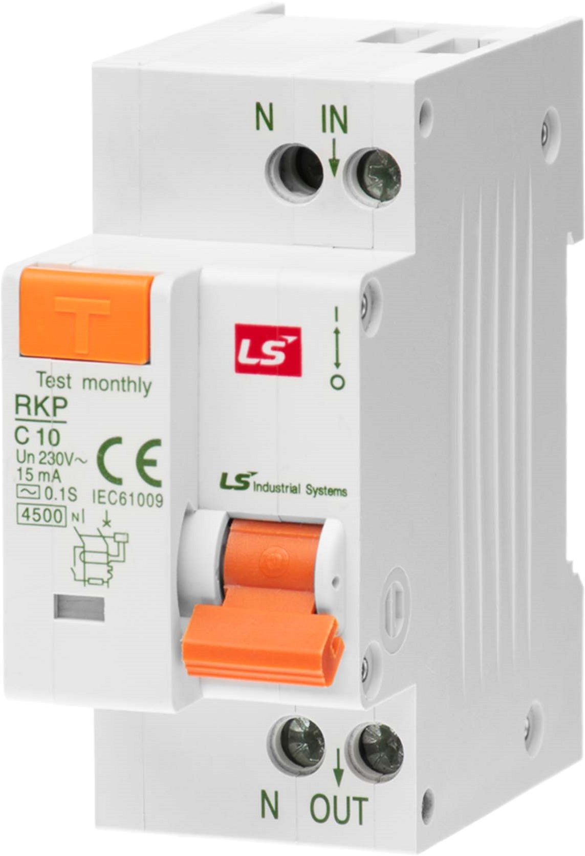 Дифференциальный выключатель LS Electric RKP 1P+N C10A 15mA AC ...