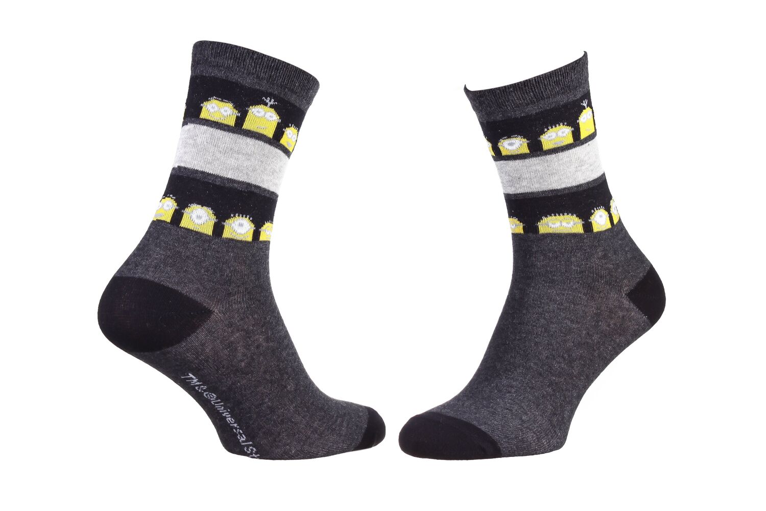 

Носки Minions Stripes On Shaft + Minion  (13890131-8) dark grey, Носки Minions Stripes On Shaft + Minion 36-41 (13890131-8) dark grey