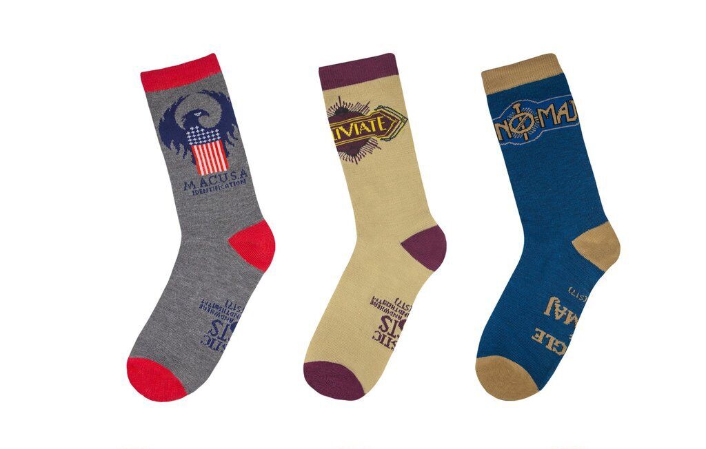 

Носки Fantastic Beasts Macusa  3 пары gray/mustard/blue, Носки Fantastic Beasts Macusa 36-40 3 пары gray/mustard/blue