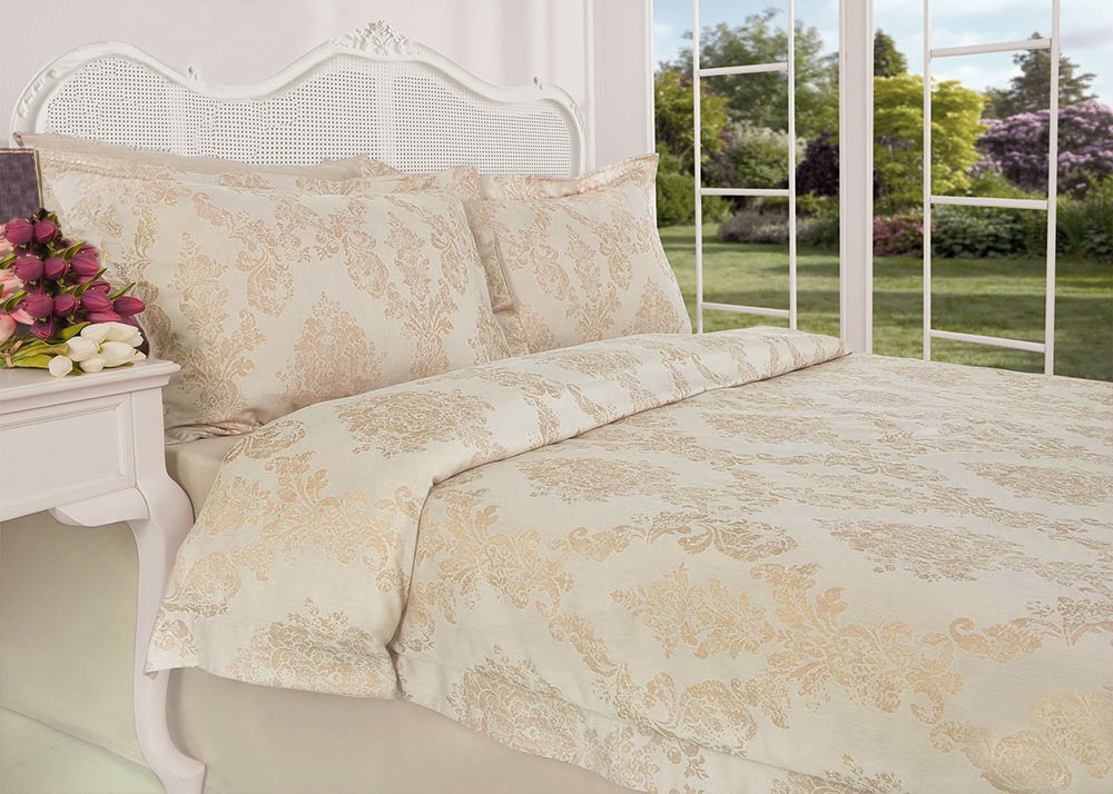 

Постельное белье Home Sweet Home Collette Beige Евро Жаккард (1381) (1381)