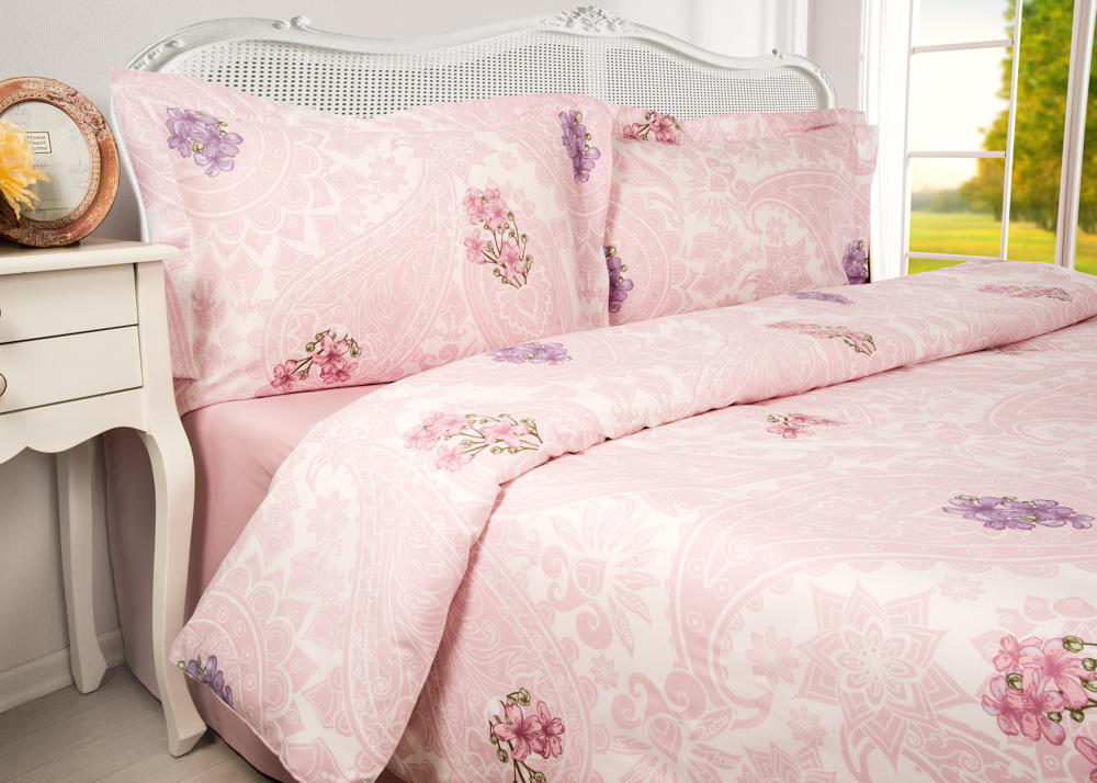 

Постельное белье Home Sweet Home Arlina Pink Евро Ранфорс (842) (842)