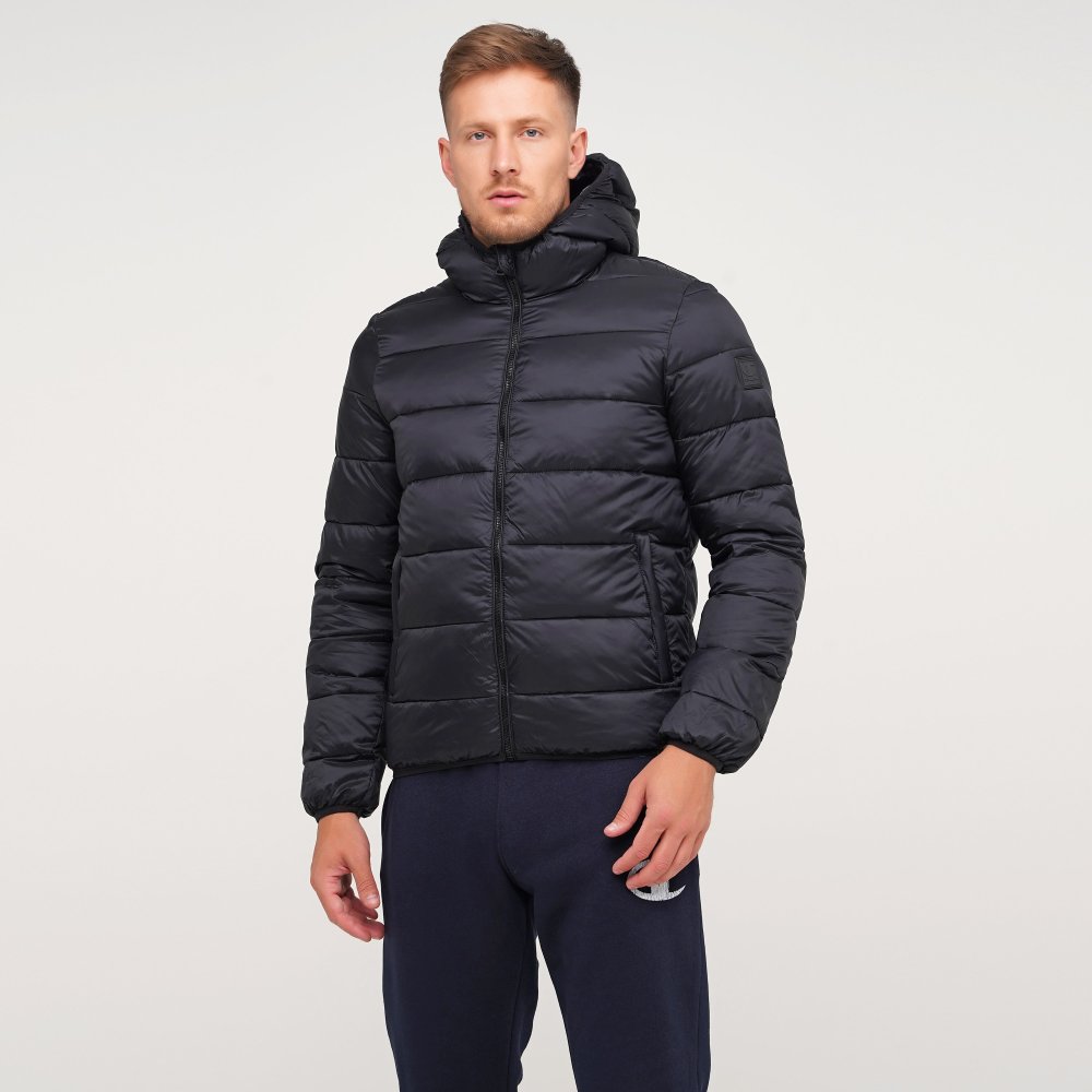 

Мужской пуховик Champion Hooded Jacket Черный 42 (cha214870-NBK/GRDKM)