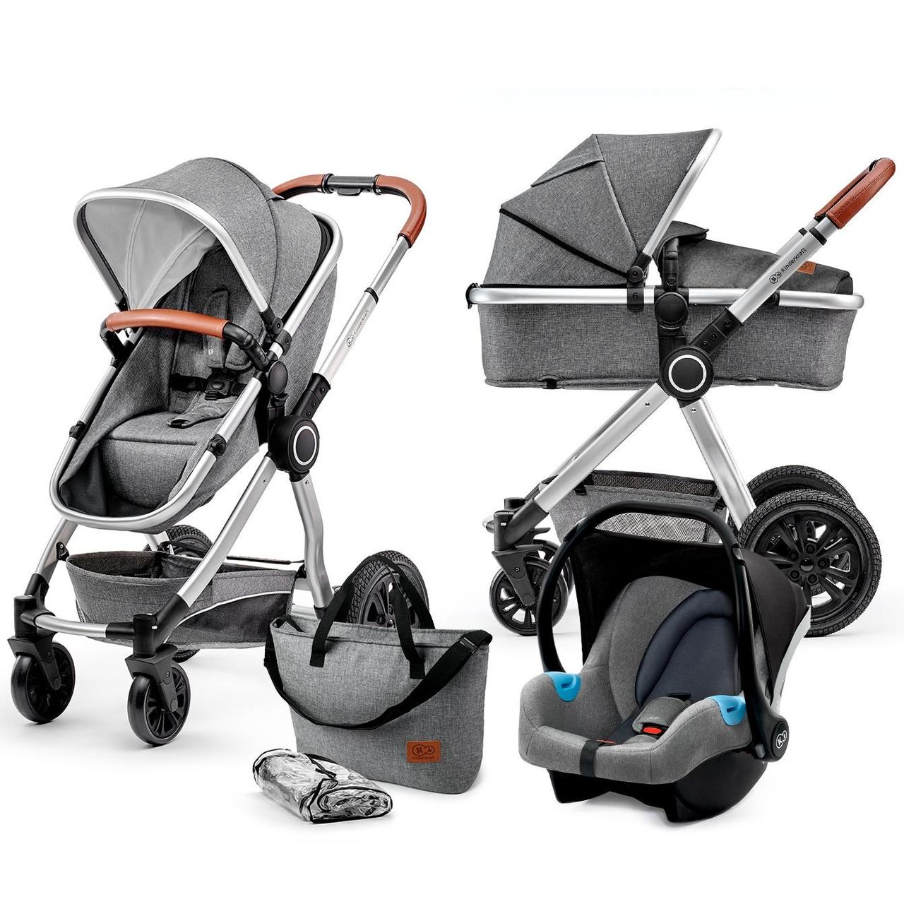 

Універсальна коляска 3 в 1 KinderKraft Veo Gray (KKWVEOGRY30000)