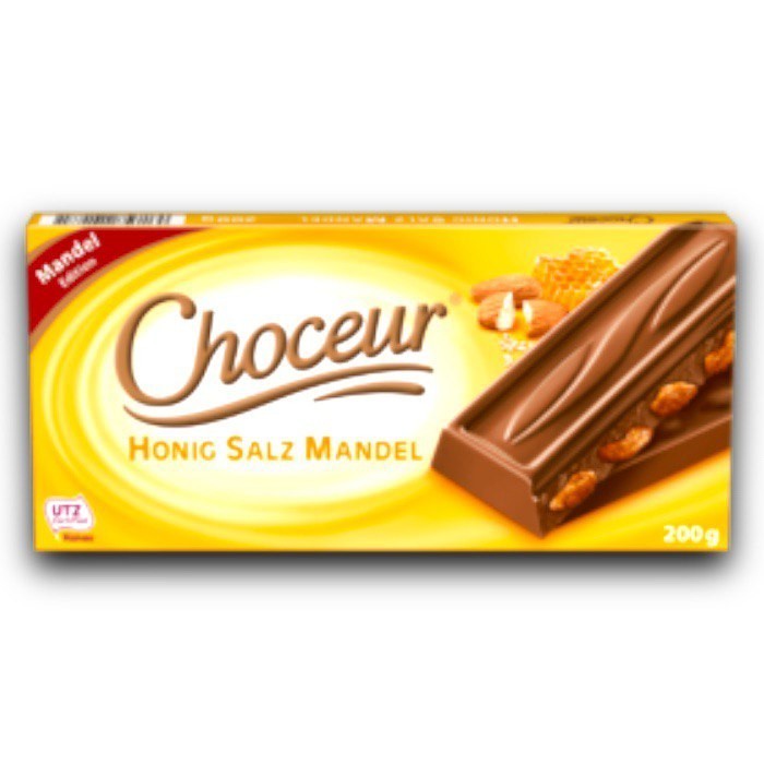 Шоколад молочный Choceur Honig Salz Mandel с миндалем, медом и солью ...