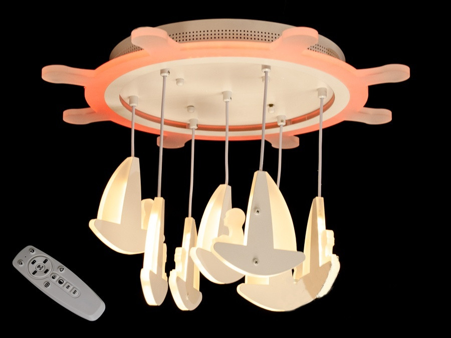 

Потолочная LED-люстра с диммером и цветной подсветкой 95W 8162