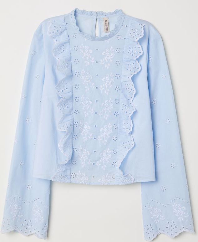

Блузка H&M Divided 06073707 34 Светло-голубая