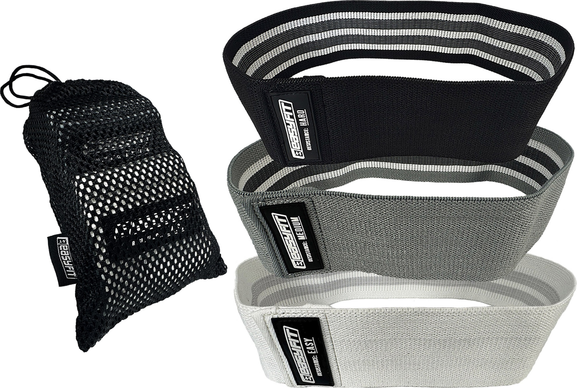 Резинки EasyFit тканевые для фитнеса и спорта комплект из 3 шт EF1820TK .