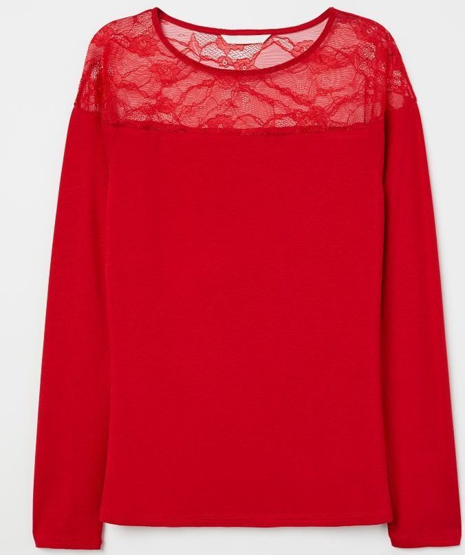 

Лонгслив H&M 07160998 S Красный