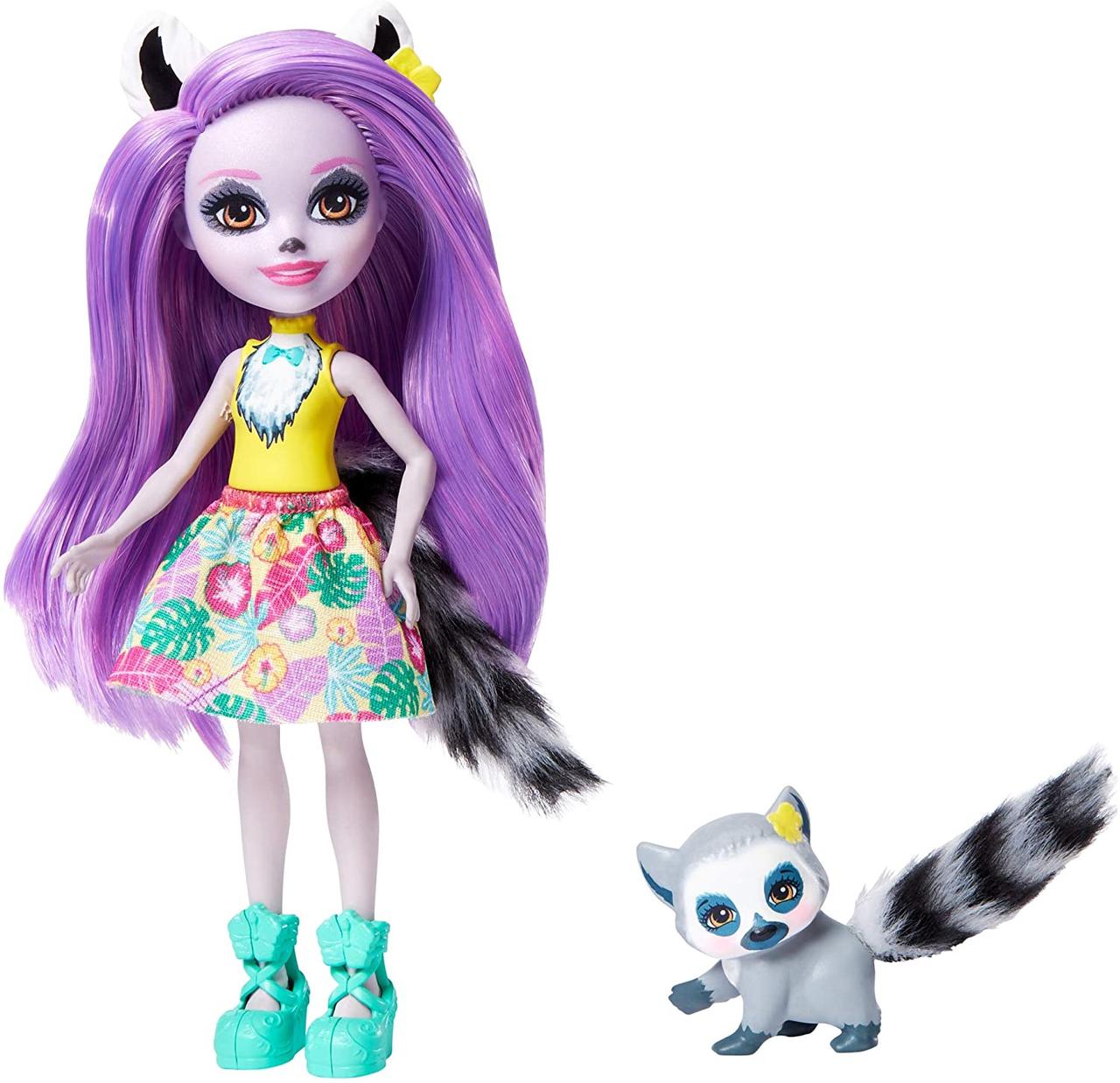 

Лялька Enchantimals Larissa Lemur Doll & Ringlet (GFN44) (B07MZ7R8RT)