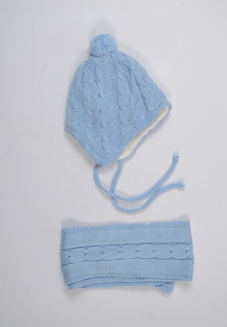 

Комплект шапочка шарф Mari-Knit 0850 р40 38см голубой 57114